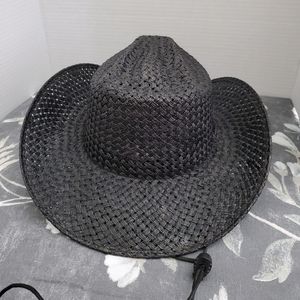 Tombstone Straw Woven Cowboy Hat One size.